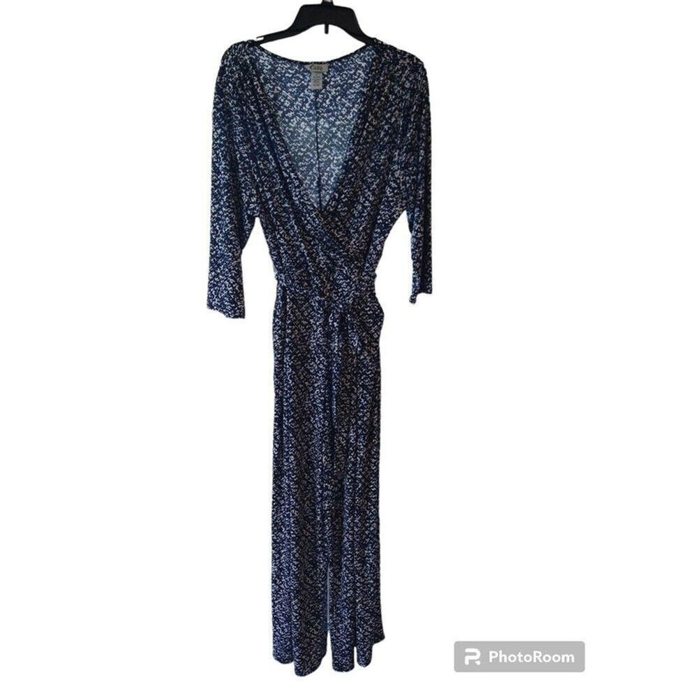 Catherine's curvy collection wide leg 3x belted jumpsuit Boho Feminine Beachy